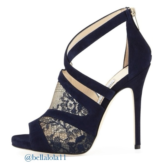 AUTHENTIC JIMMY CHOO ITALIAN LACE HEELS - Picture 5 of 13